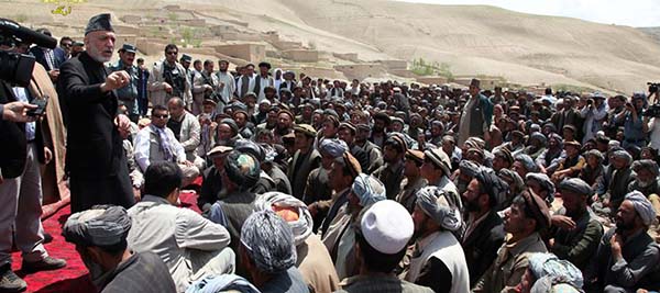 Karzai Visits Badakhshan Victims