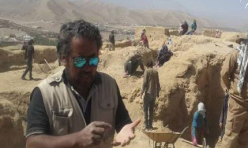 Afghan, French  Archeologists Doing  Research on Gholghola