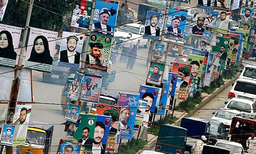 Kabul: Decorated with Campaigner’s Posters