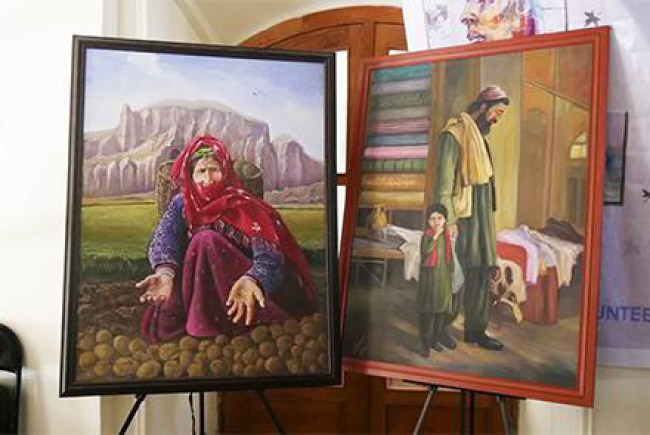 Kabul Exhibition Displays  Female Artists’ Paintings