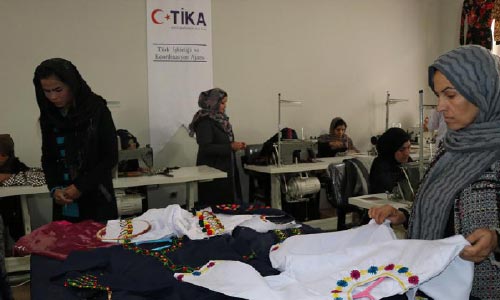Turkish Aid Agency Helps  Afghan Women with Job Skills