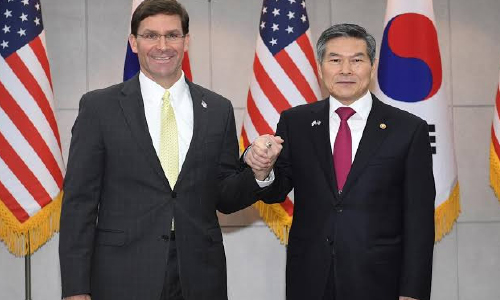 Pentagon’s Esper Says It Is  Crucial South Korea Pays More for U.S. Troops