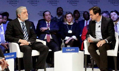  CEO Speaks at Davos, Criticizes Taliban