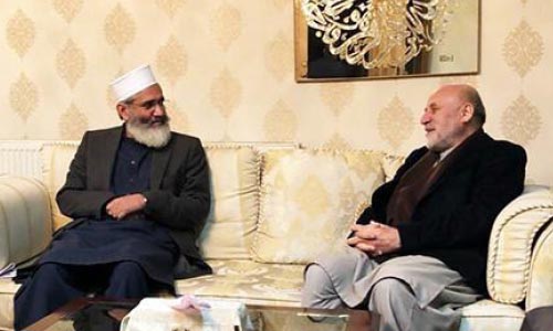 Daudzai Discusses  Afghan Peace with  Pakistani Religious  Leader