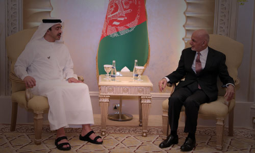 President Ghani Discusses Expanding  Cooperation with UAE FM