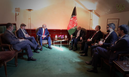President Ghani Meets  Ambassador Khalilzad – Munich
