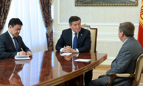 President Jeenbekov Meets  Ambassador of Afghanistan