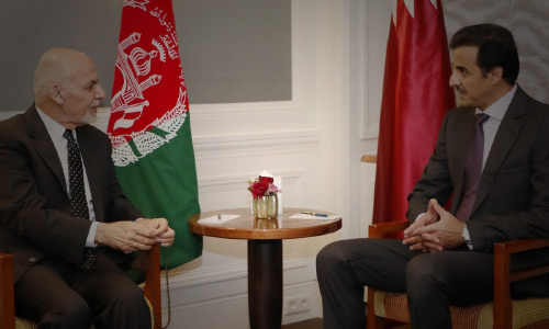 Qatar’s Emir and Ghani  Discuss Peace Process