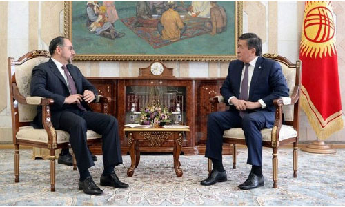 Rabbani, Kyrgyzstan President Confer on  Bilateral Cooperation