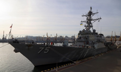 U.S. Destroyer Ross Again Enters Odesa Port