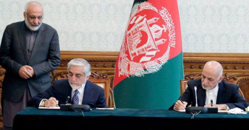Taliban reacts to signing of agreement of between Abdullah and Ghani