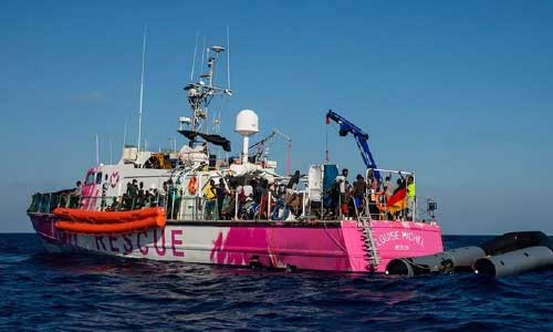Almost 400 Migrants Stranded in Med  Despite Louise Michel Rescue