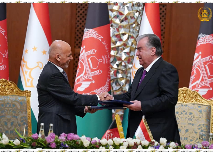 Ghani and His Tajik Counterpart Sign Key Bilateral Agreements