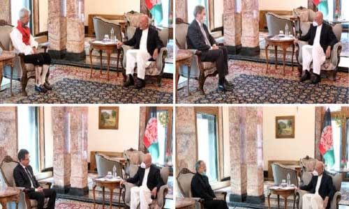 Ghani Accepts Credentials of Four  New Ambassadors to Afghanistan