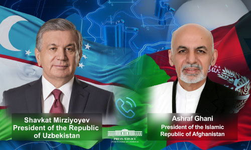 Presidents of  Afghanistan and Uzbekistan   Speak by Phone