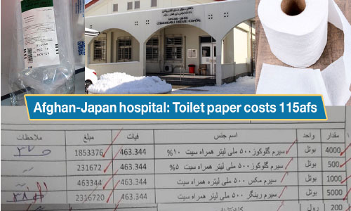 Afghan-Japan Hospital:  Toilet Paper Costs 115afs