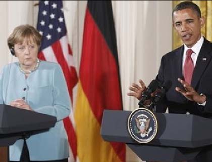 Obama, Merkel Agree on More  Potential Sanctions against Iran 